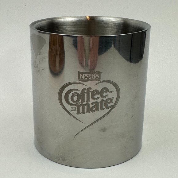 Nestle Coffee-mate Stainless Steel Koozie / Holder / Creamer / Sugar Packets - Picture 1 of 8